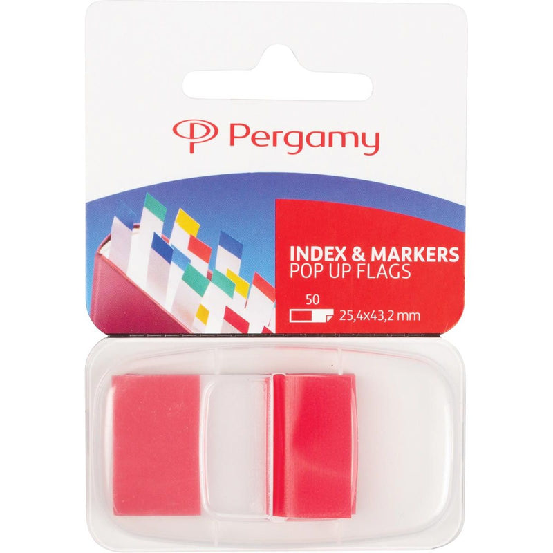 Pergamie - Indexfuß 43 x 25 mm, rot