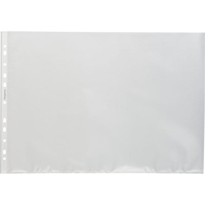 Pergamy - perforierte Ausstellungstasche, A3 quer, 11-Loch-Perforation, genarbtes PP, Packung à 100 Stück