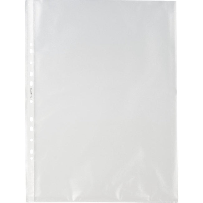 Pergamy - perforierte Ausstellungstasche, ft A3 hoch, 11-Loch-Perforation, genarbtes PP, Packung à 100 Stück