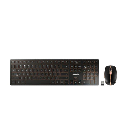 CHERRY -   DW 9100 SLIM toetsenbord Inclusief muis Universeel RF-draadloos + Bluetooth QWERTY Amerikaans Engels Zwart