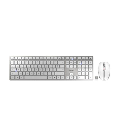 CHERRY -   DW 9100 SLIM toetsenbord Inclusief muis Universeel RF-draadloos + Bluetooth QWERTY Amerikaans Engels Zilver