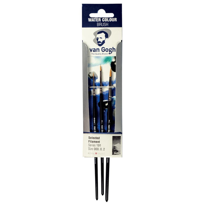 Van Gogh - Aquarellpinsel-Set 191 klein, Set mit 3 Pinseln