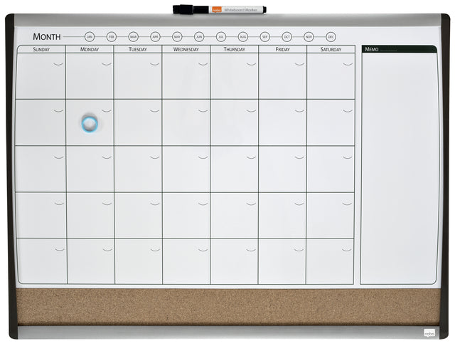 Planificateur magnétique NOBO BLANCBOOD avec bouchon de liège 585x430 mm