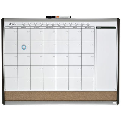 Nobo – Magnetischer Whiteboard-Planer mit Kork-Pinnwand 58,5 x 43 cm | 6 Stück