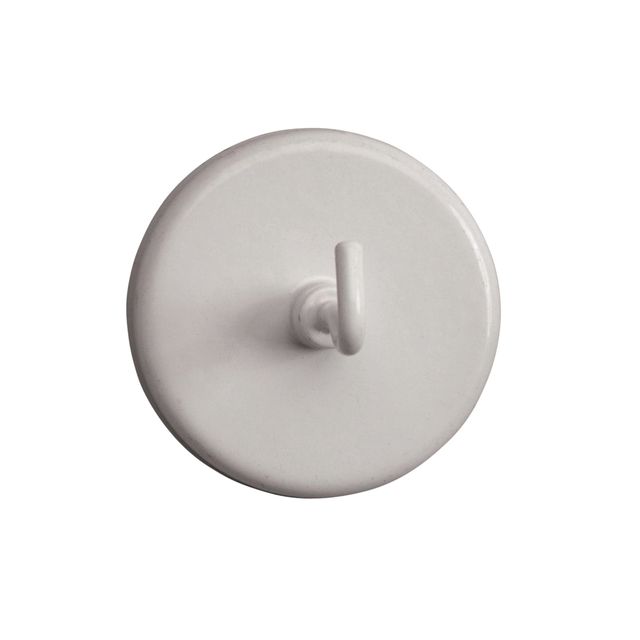 MAUL - Magnet mit Haken 47mm Zugkraft 12kg weiß 5 Stück