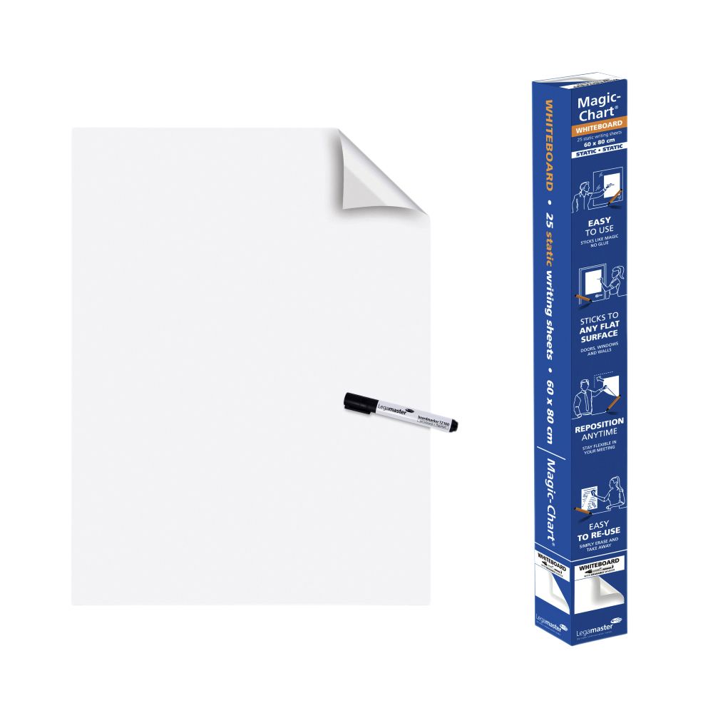 Legamaster - Magic-Chart Whiteboard 600x800mm weiß 25 Blatt