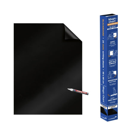 Legamaster - Magic-Chart Whiteboard 600x800mm schwarz 25 Blatt