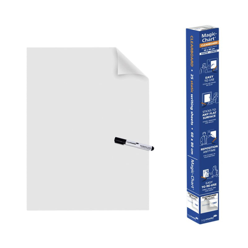 Legamaster - Magic-Chart Whiteboard 600x800mm transparent 25 Blatt