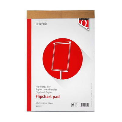 Quantore - Flipchart-Papier 65x95cm 50 Blatt gerollt im Versandkarton