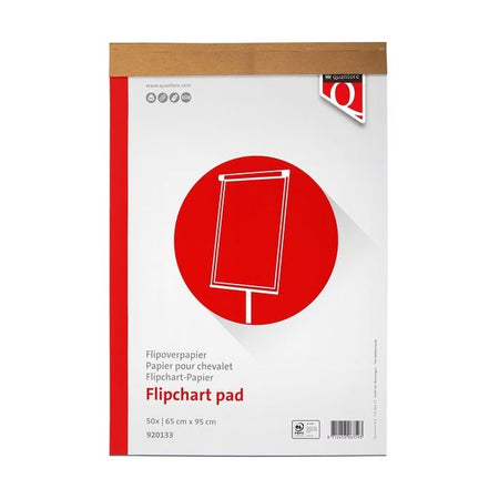 Quantore - Flipchart-Papier 65x95cm 50 Blatt gerollt im Versandkarton