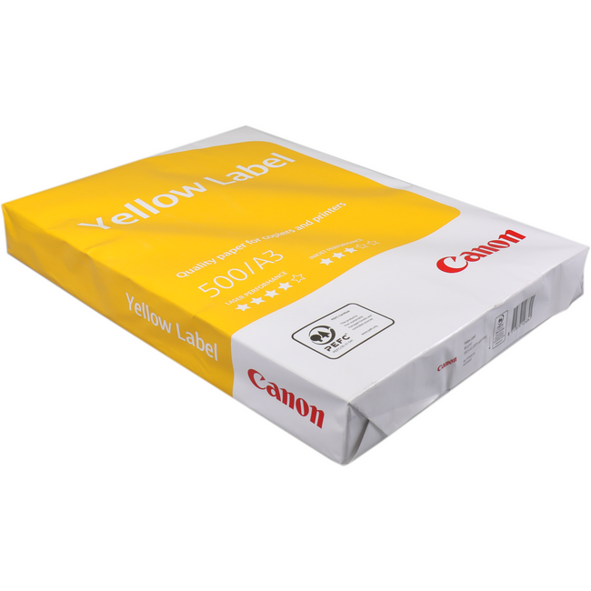 Canon - Papier gelber Etikett Standard A3 80gr White kopieren