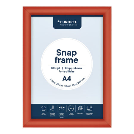 Europel - Klapprahmenhülle A4 25mm rot