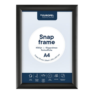 Europel - Klapprahmenhülle A4 25mm schwarz