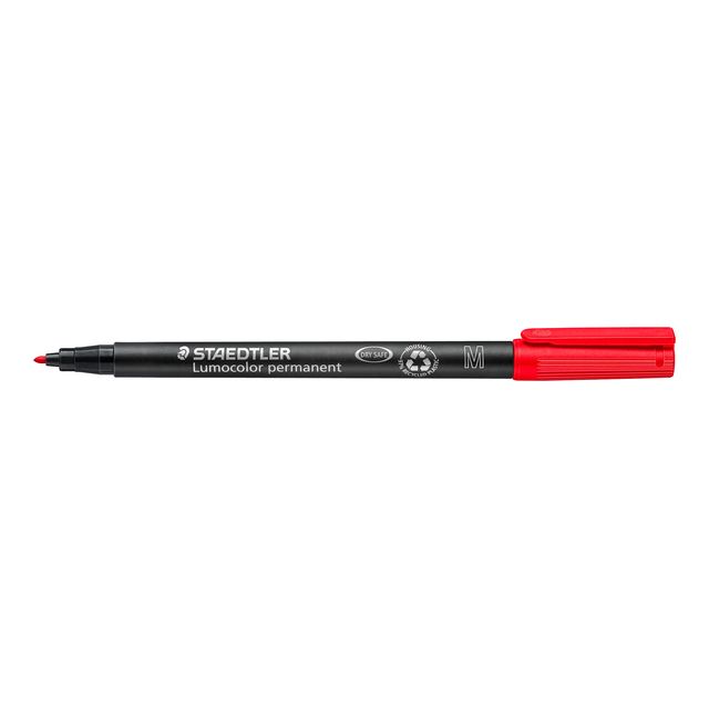 Staedtler - Filzstift Lumocolor 317 permanent M rot | 10 Stück