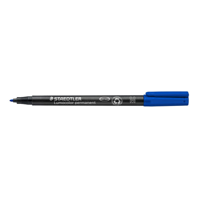 Staedtler - Filzstift Lumocolor 317 permanent M blau | 10 Stück