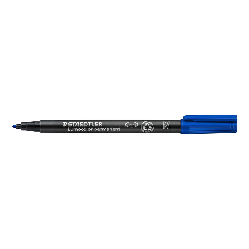 Staedtler - Filzstift Lumocolor 317 permanent M blau | 10 Stück
