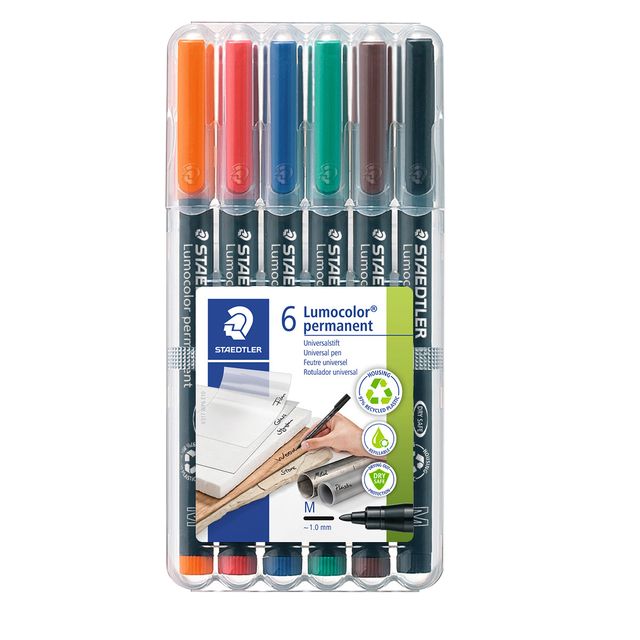 Staedtler - Filzstift Lumocolor 317 permanent M Set à 6 Stück