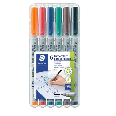Staedtler - Filzstift Lumocolor 315 non permanent M Set à 6 Stück sortiert