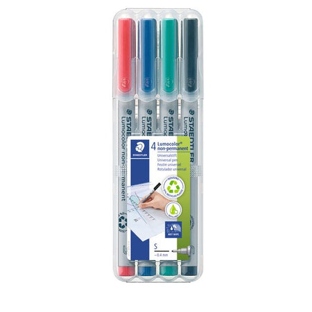 Staedtler - Filzstift Lumocolor 311 non permanent S 4er Set sortiert