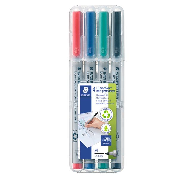 Staedtler - Filzstift Lumocolor 315 non permanent M 4er Set sortiert