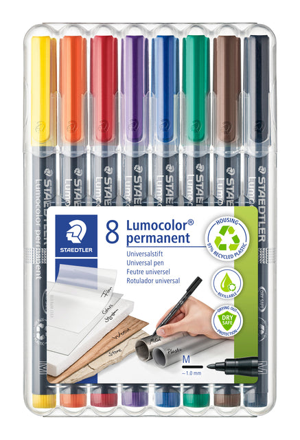 Staedtler - Filzstift Lumocolor 317 permanent M Set à 8 Stück
