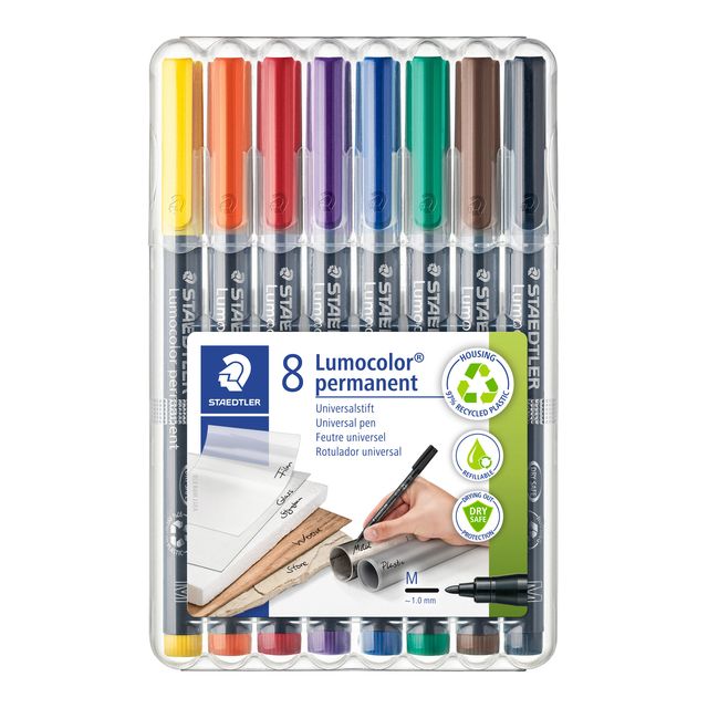 Staedtler - Filzstift Lumocolor 317 permanent M Set à 8 Stück