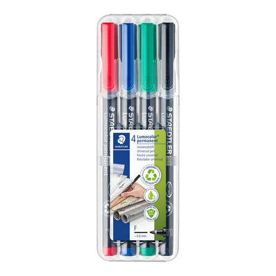 Staedtler - Filzstift Lumocolor 318 permanent F Set à 4 Stück sortiert