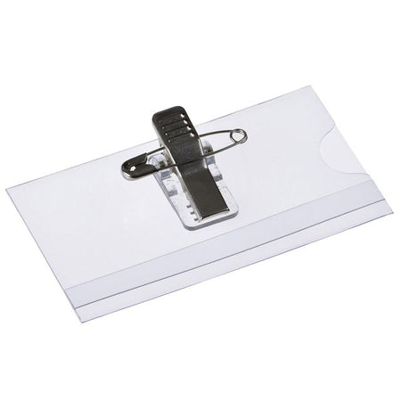 Europel - Badge Peel mit Clip und Pin 75x40mm 24St