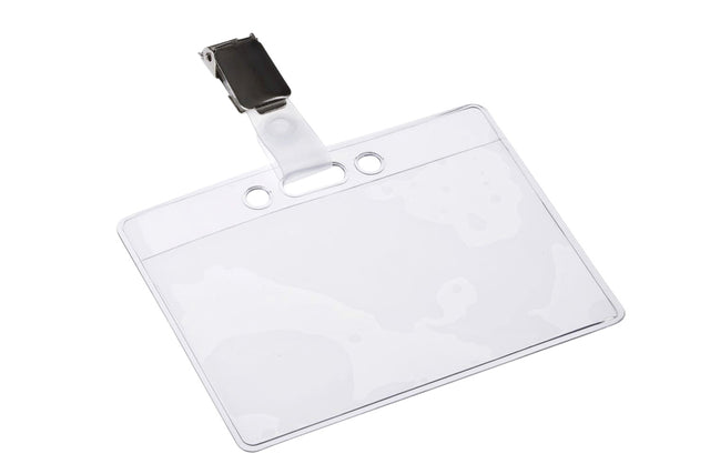 Badge Europel mit Streifen und Clip 90x60mm