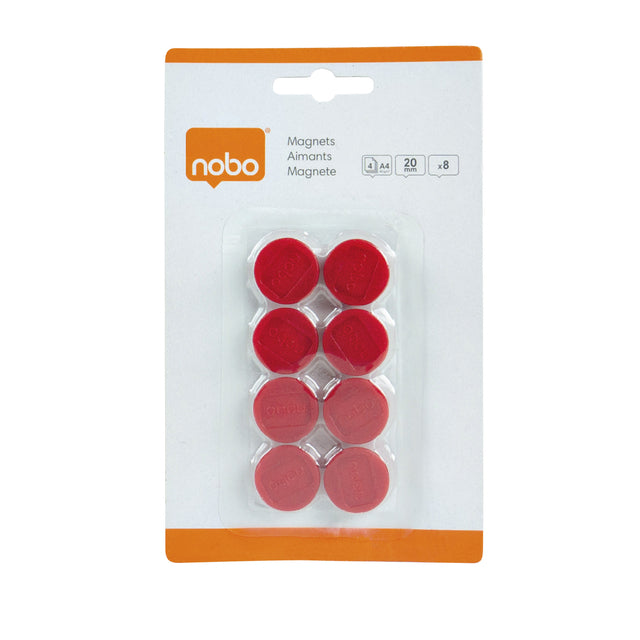 Aimant nobo 20 mm 120gr rouge