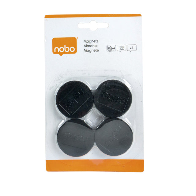 Magnet Nobo 38mm 800gr Black | 10 morceaux