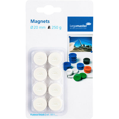 Legamaster - Magnet 20mm 250gr weiß 8 Stück