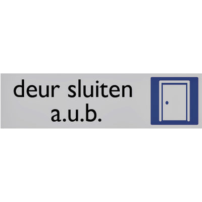 Posta - Informationsschild Türschließsymbol 165x44mm