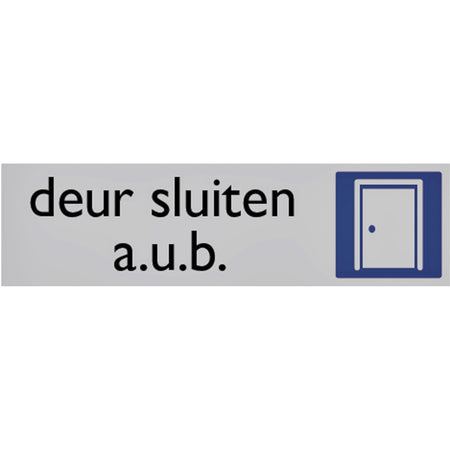 Posta - Informationsschild Türschließsymbol 165x44mm