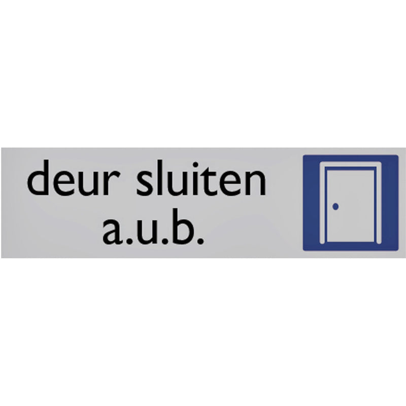 Posta - Informationsschild Türschließsymbol 165x44mm
