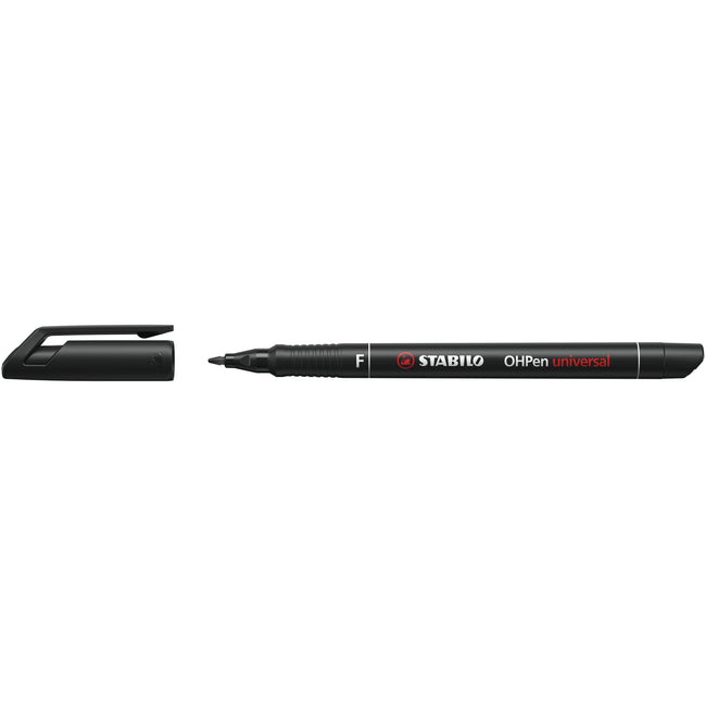 Stabilo - Filzstift OHpen 842/46 permanent rund fein schwarz | 10 Stück