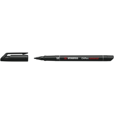 Stabilo - Filzstift OHpen 843/46 permanent rund medium schwarz