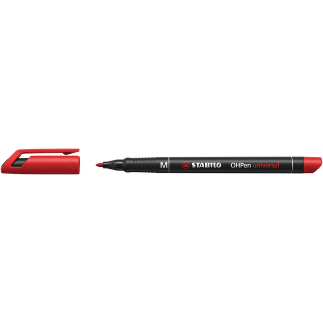 Stabilo - Filzstift OHpen 843/40 permanent rund mittelrot | 10 Stück