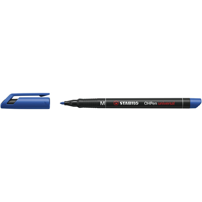 Stabilo - Filzstift OHpen 843/41 permanent rund mittelblau | 10 Stück