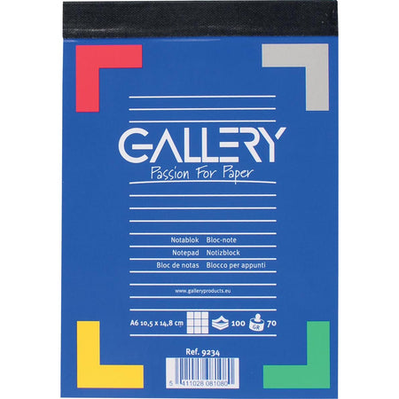 Galerie – Notizblock, ft A6, kariert 5 mm, Block mit 100 Blatt