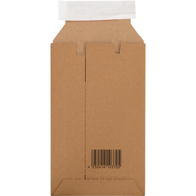 SendProof® - Umschlag | Versandumschlag | 250x150mm | DVD | Streifen | Wellpappe | braun | 100 Stück