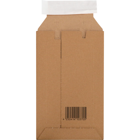 SendProof® - Umschlag | Versandumschlag | 250x150mm | DVD | Streifen | Wellpappe | braun | 100 Stück