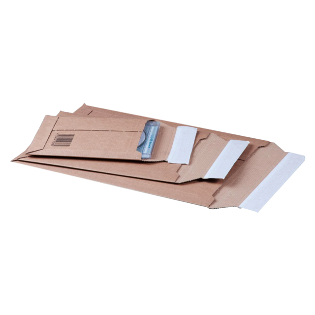 SendProof® - Versandumschlag Nr. 4 braun 187x272mm 25 Stück (Rigicraft) | 4 Stück