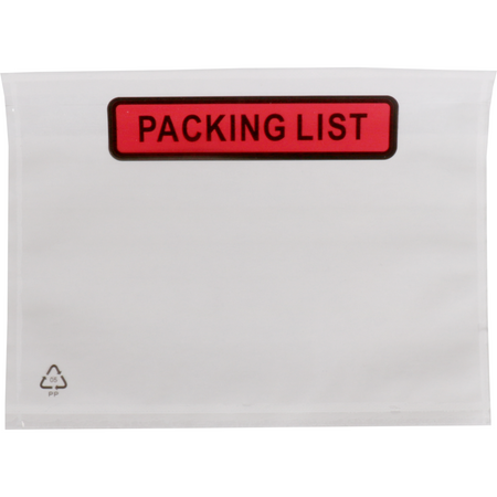 SendProof® - Umschlag | Packlistenumschlag | Packliste | 160x122mm | A6/C6 | selbstklebend | lDPE | transparent | 1000 Stück