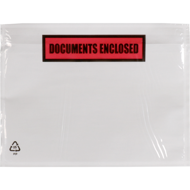 SendProof® - Umschlag | Packlistenumschlag | beiliegende Dokumente | 160x122mm | A6/C6 | selbstklebend | lDPE | weiß/transparent | 1000 Stück