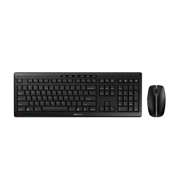 CHERRY -   Stream Desktop Recharge toetsenbord Inclusief muis Universeel RF Draadloos QWERTY Engels Zwart