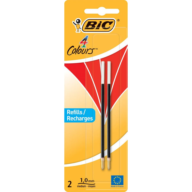 Bic - Mine für Kugelschreiber 4 Colors Medium, Blister mit 2 Stück, rot