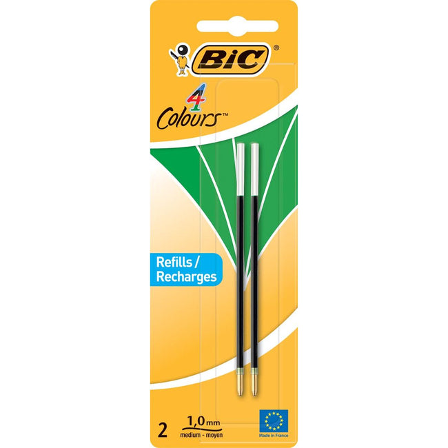 Bic - Mine für Kugelschreiber 4 Colors Medium, Blister mit 2 Stück, grün
