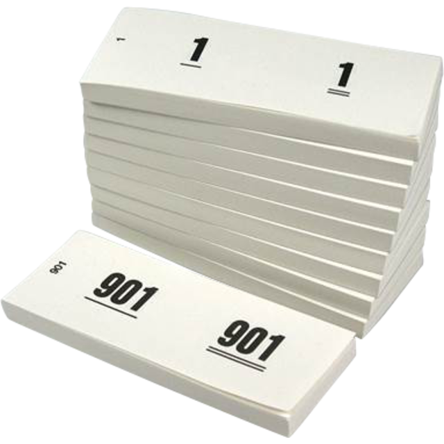 PareKooper - Garderobengutscheine Papier 105x42mm | Weiß