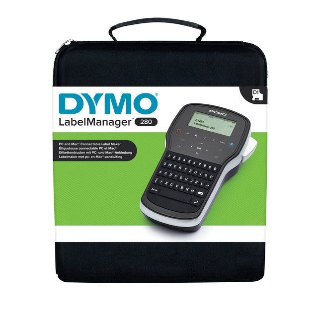 Dymo - Etikettendrucker LabelManager 280 tragbar qwerty 12mm schwarz im Koffer